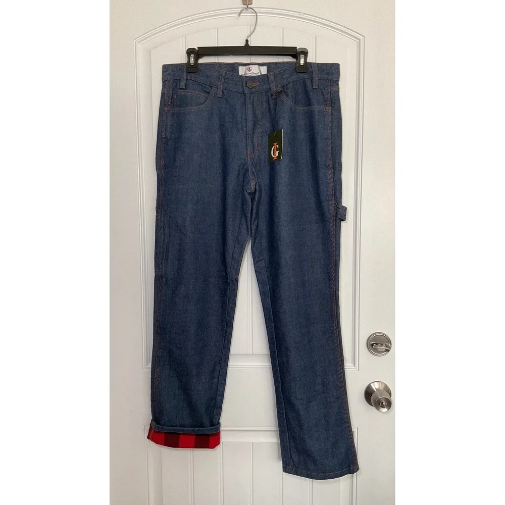 Insulated Gear Men's Carpenter Style Flannel‎ Lined Jeans Size 32x32 NWT
